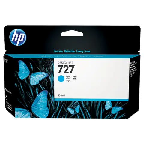 HP B3P19A - Tusz cyan HP 727 do HP DesignJet T-920, T-930, T-1500, T-1530, T-2500, T-2530